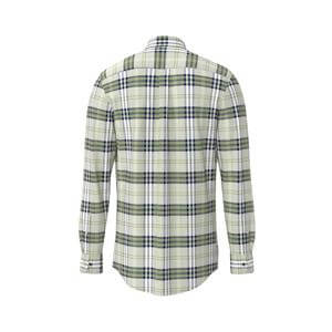 Fynch-Hatton Washed Oxford Check Avocado Shirt